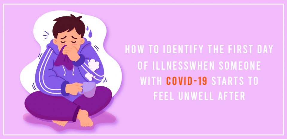 How to identify the first day of illness when someone with COVID-19 starts to feel unwell after