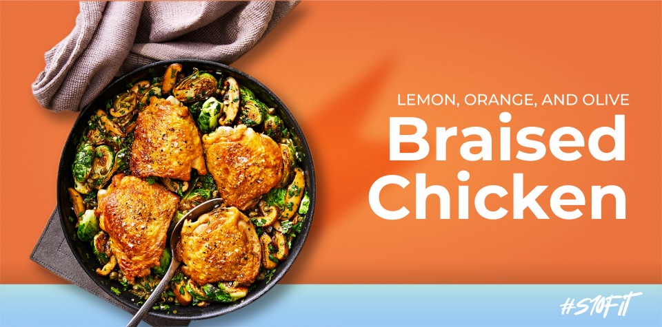 Lemon, Orange, and Olive Braised Chicken  