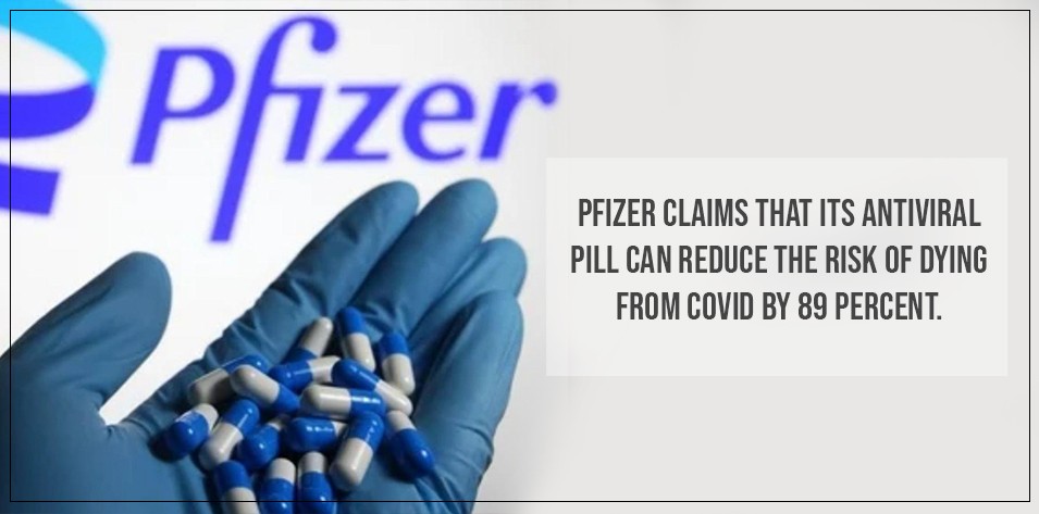 Pfizer claims that its antiviral pill can reduce the risk of dying from COVID by 89 percent